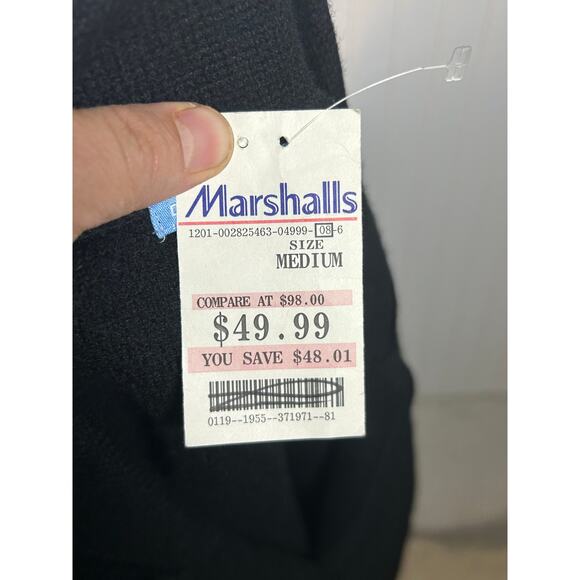 Deane And White 100% Wool  Dark black Button Up Jacket size L 2 small hole new - Picture 6 of 11